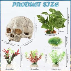 6 Pcs Plant Aquatic Water Grass Decor Resin Fish Tank Decorations for Household and Office Aquarium