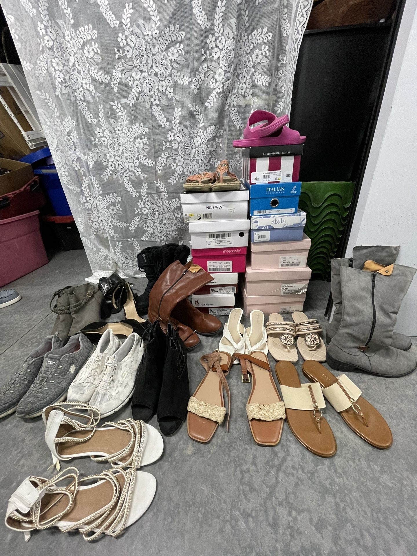 Assorted Women's Shoes - Boots, Heels, Sandals, Sneakers (26 Pairs)