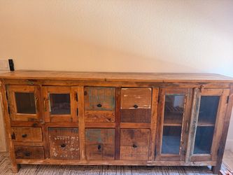 Rustic Reclaimed Wood Unit with Storage