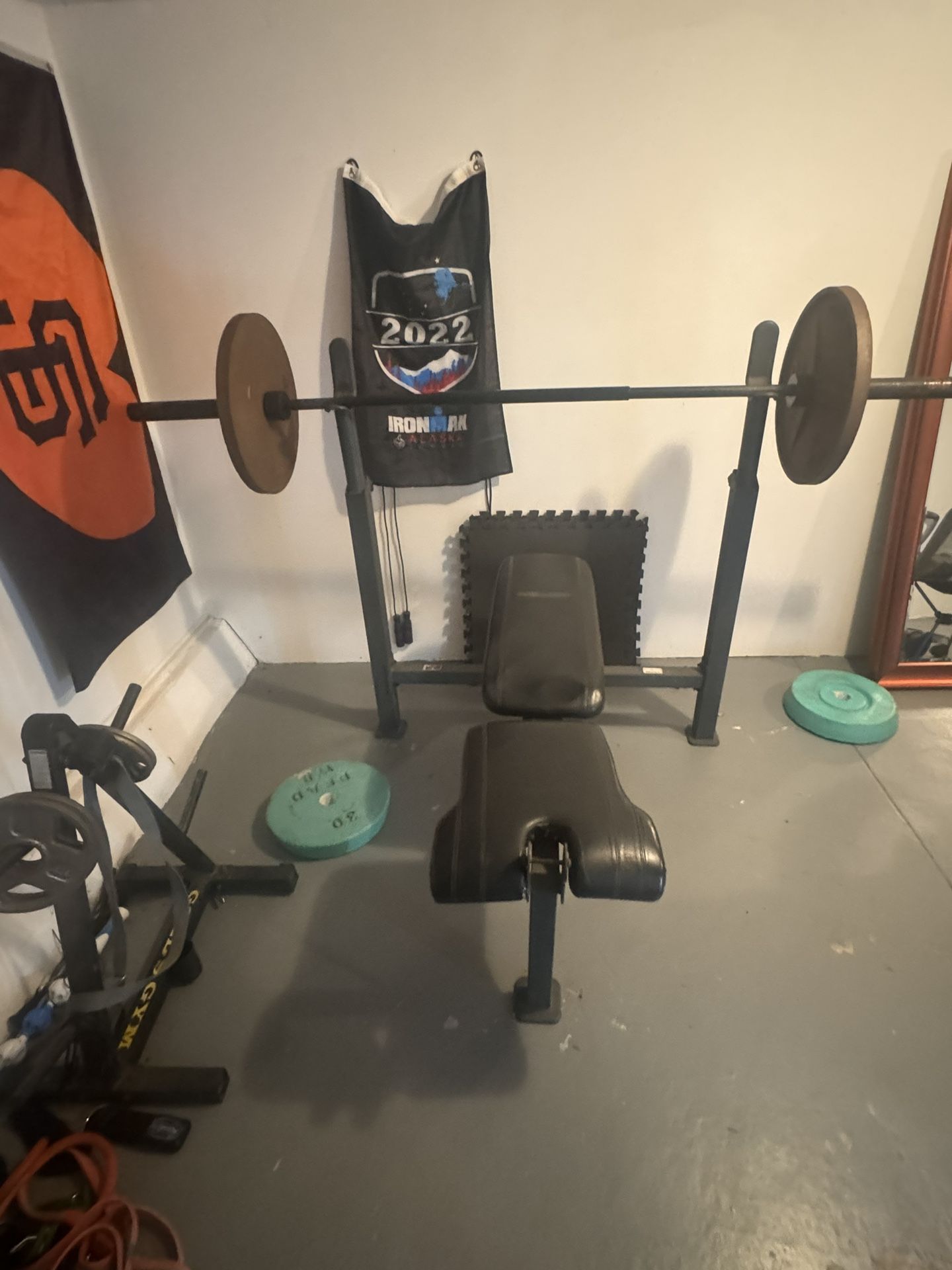 Weight Bench And Adjustable Dumbbell Set OBO