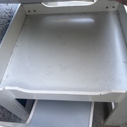 kids desk with chair and storage shelf