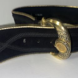 L’aiglon Suede Good Wide Belt Size S Made In France 