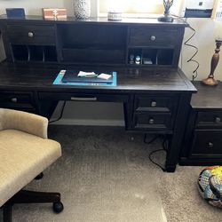 Desk, File Cabinet, Credenza, Chair