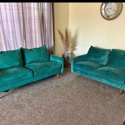 Emerald Green Couches 