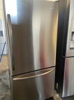 Amana Stainless Steel Bottom Freezer Refrigerator
