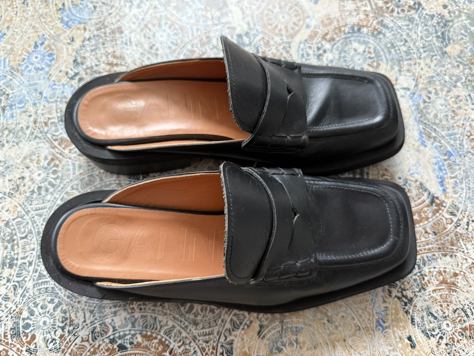 Ganni Leather Slippers,All Products : American Fashion Style Bags On Sale