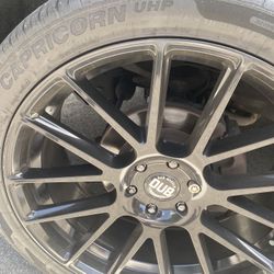 24 Inch Rims And Tires  Complete Set 