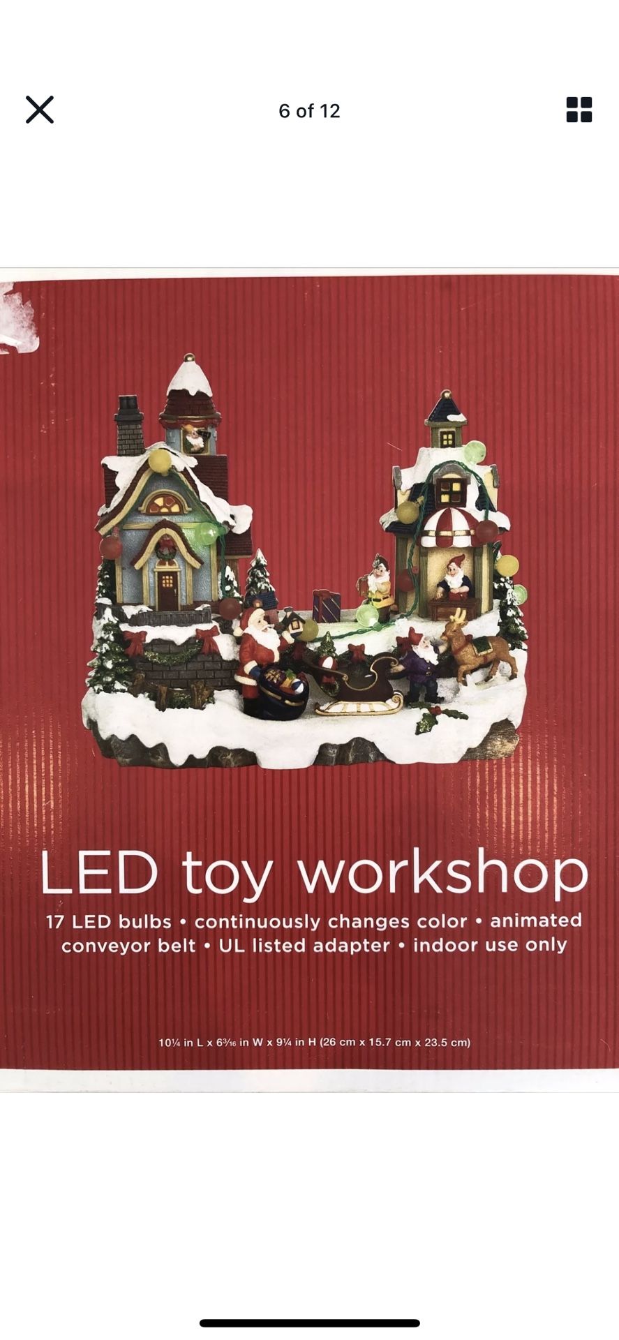 LED Toy Workshop by Target & Puleo with Moving Conveyor Belt 17 Lights Christmas