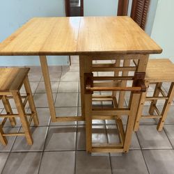 Mesa de comedor plegable, multiusos, con ruedas, ahorro de espacio