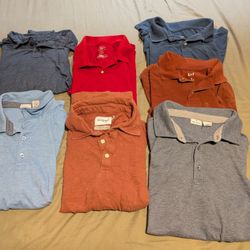 Men's L Summer Casual Short-Sleeve Shirts Bundle
