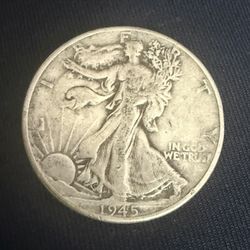 1945 Silver Walking Liberty Half Dollar 