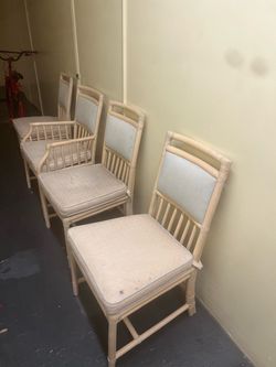 4 bamboo chairs wicker rattan mcguirre
