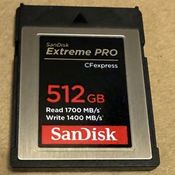 SanDisk 512GB Extreme PRO CFexpress Type B Memory Card