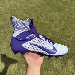 Nike Alpha Menace Elite 2 Purple Football Cleats Shoes BV2077-100 Men Size 10.5