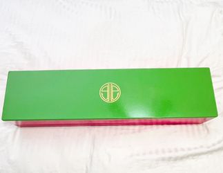 Vintage Lilly Pulitzer  Wood Box Pink & Green Box Rare Collectible