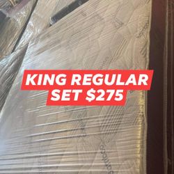 King Regular Mattress Set 