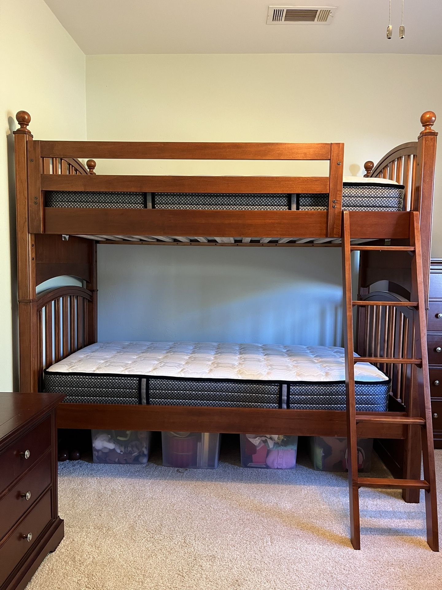 Bunk Bed, Chest of Drawers, Nightstand, Desk, Hutch, Chair, Matresses