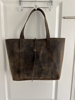 Brown Leather Tote Bag