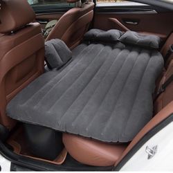 Car Bed, Camping Mattress for Car Sleeping Bed, Travel Inflatable Mattress Air Bed for Car Universal SUV Extended with Two Air Pillows, Black