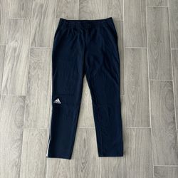 Adidas Men’s Large Blue Climalite Squad Sweatpants w/ Drawstrings