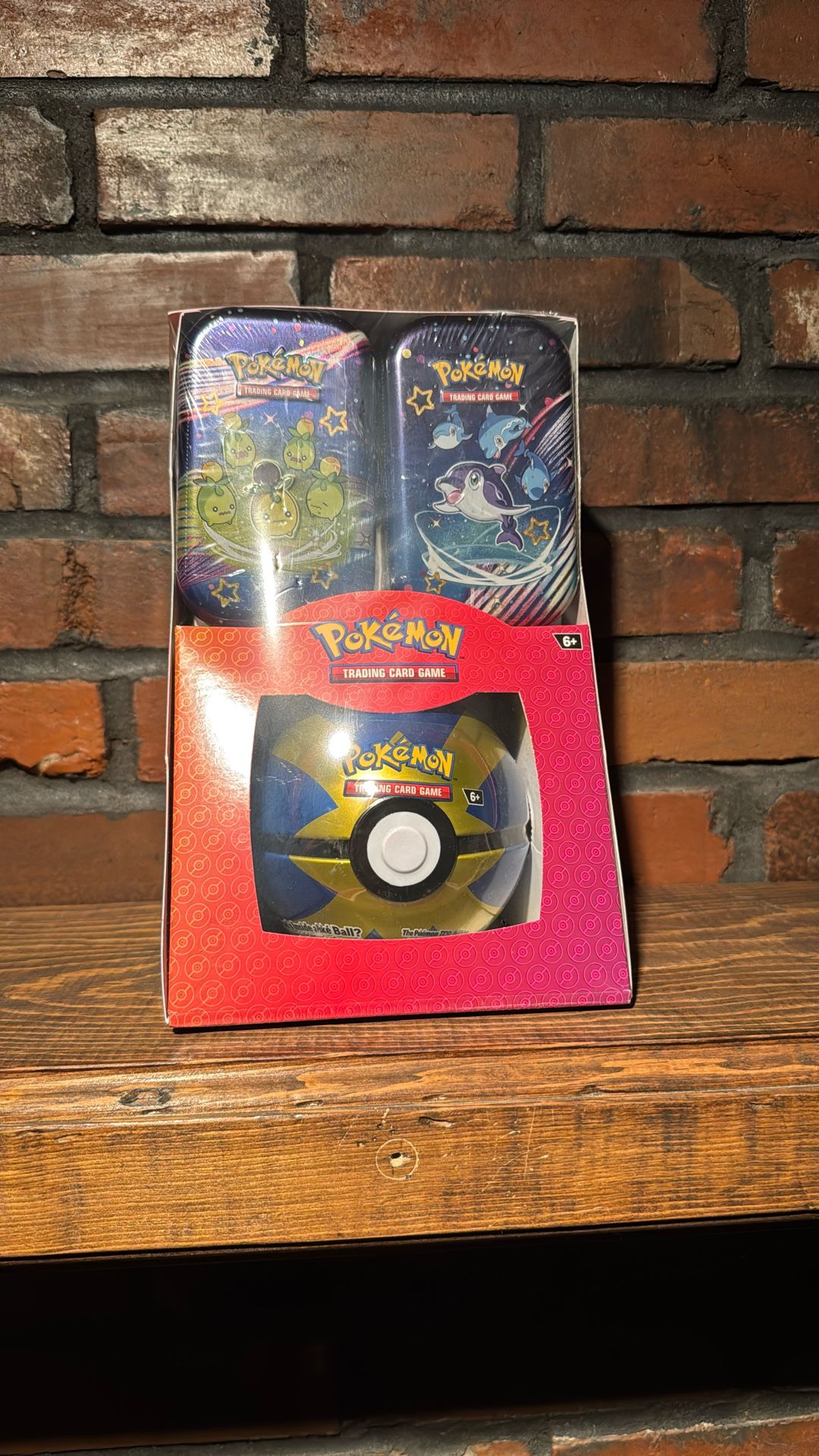 SEALED Pokémon Trading Card Game Three Pack Booster Packs Christmas Gift Scarlet And Violet Padian Fates Mini Tin