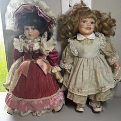 Vintage Porcelain Dolls – Set of 2 – Beautiful Condition