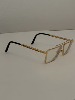 Versace VE1295 Gold Navigator Eyeglass Frames 57-13 145 Unisex