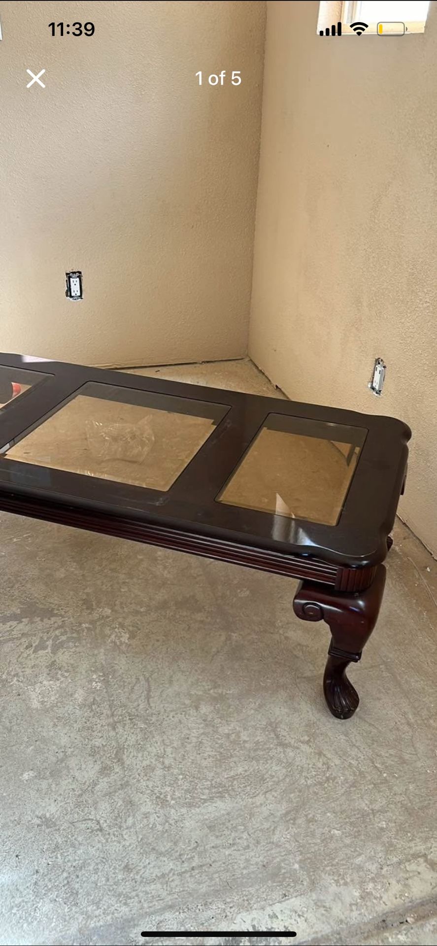 Glass Panel Coffee Table
