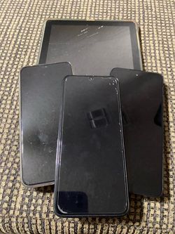 PARTS ONLY Lot of 3 Smartphones and 1 Tablet