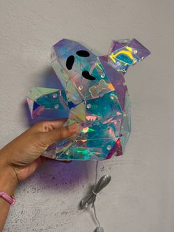 Halloween Decorations Prismatic Iridescent Spooky Ghost LED Ghost Light for Living Room, Garden, Kitchen Decor