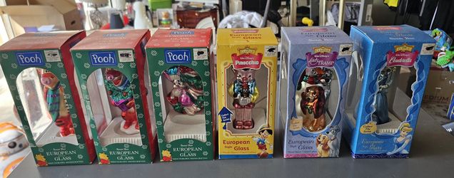 Disney European glass ornaments 