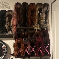 Synthetic Wig Plus Wig Stand