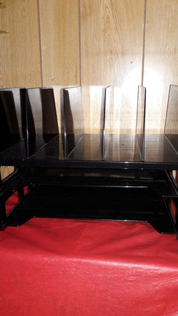 Two Desk trays with sorter $12