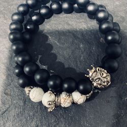 Two Beaded Bracelets Animal Themed