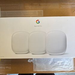 Google Nest Wifi Pro 6E 2 Port Wireless Mesh Router Pack of 3 GA03690-US
