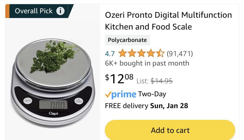 O zero Kitchen Scale