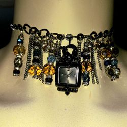 Unique Choker Watch Necklace 