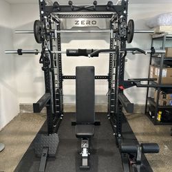 Smith Machine 400 | Adjustable Bench | 245lb Cast Iron Olympic Weights | 7ft Olympic Bar | Fitness | Gym Equipment | FREE DELIVERY/INSTALLATION 🚚 🛠️