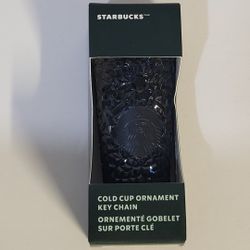 Starbucks Cold Cup Keychain Navy