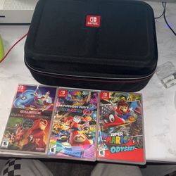Nitendo Switch case and games