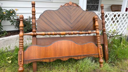 Antique full/queen size headboard and footboard