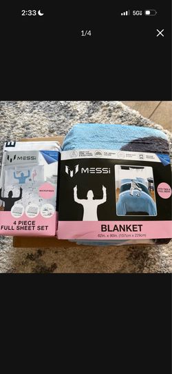 Messi soccer FULL SHEET SET PLUS BLANKET