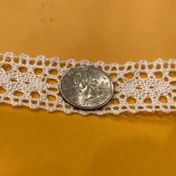 1.5” wide commercially crochet trim 2 yards