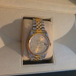 ROLEX DATEJUST 36mm 2-TONE CHAMPAGNE DIAMOND DIAL