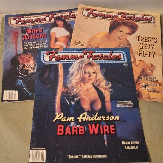 Femme Fatales Collectors Magazines, 11 Issues Sold All Together