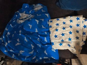 Wonder Women Twin Bed Sheets (1 fitted, 1 flat) Set
