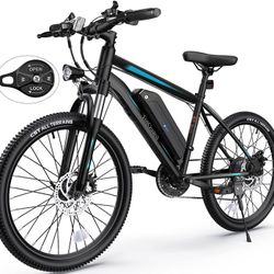Electric Bike,  Electric Bike for Adults, 26" Ebike 350W Adult Electric Bicycles, 19.8MPH 50-60Miles Electric Mountain Bike, 36V 10.4Ah Battery, Suspe