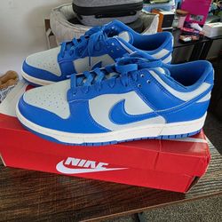Nike Dunk Low, Detroit Lions Blue/LT Silver, Size 10M