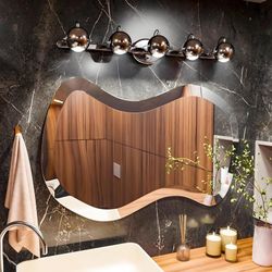 5-Light Bathroom Vanity Light – Polished Finish Globe Fixture