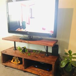 Handmade  Wood  TV Stand 48’ X 17’ In